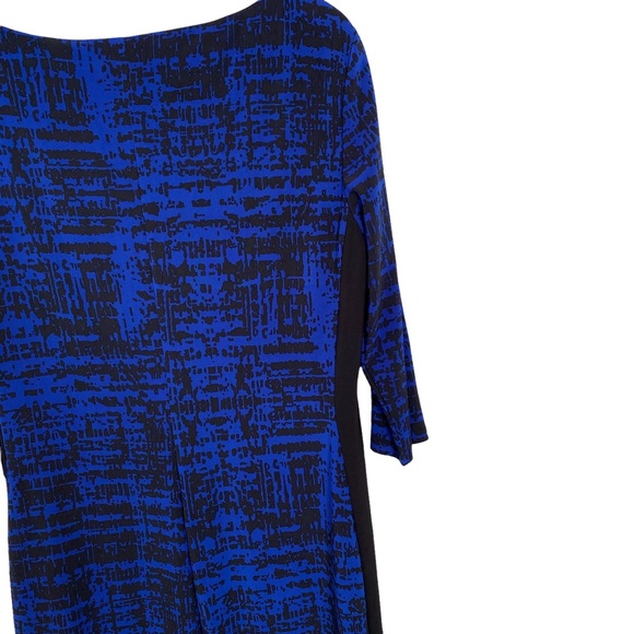 Lauren Ralph Lauren blue and black lined jersey stretch dress - Picture 11 of 12